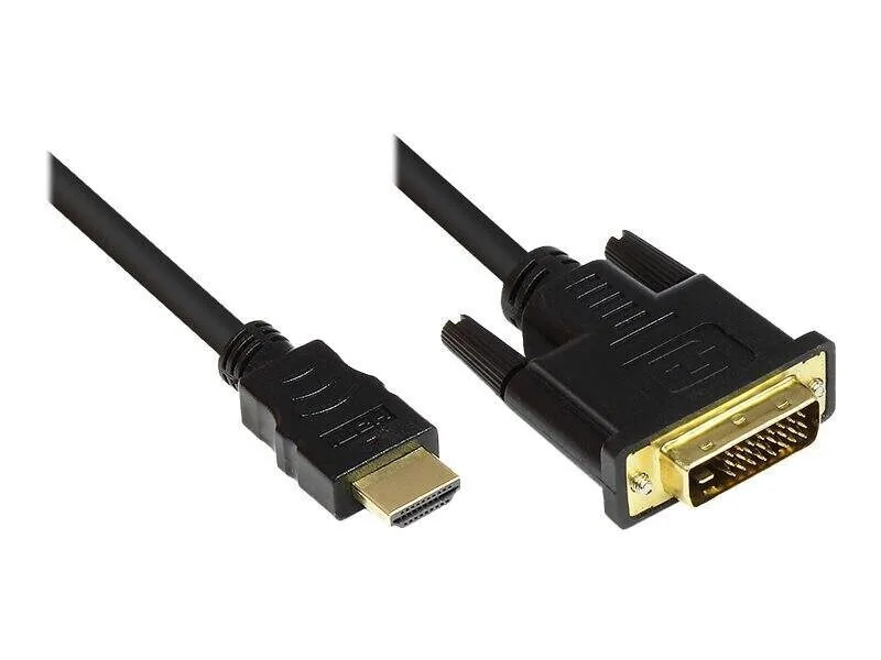 Good Connections Cable DVI-D male - HDMI male 1m Μαύρο Good Connections Cable DVI-D male - HDMI male 1m Μαύρο - Image 1