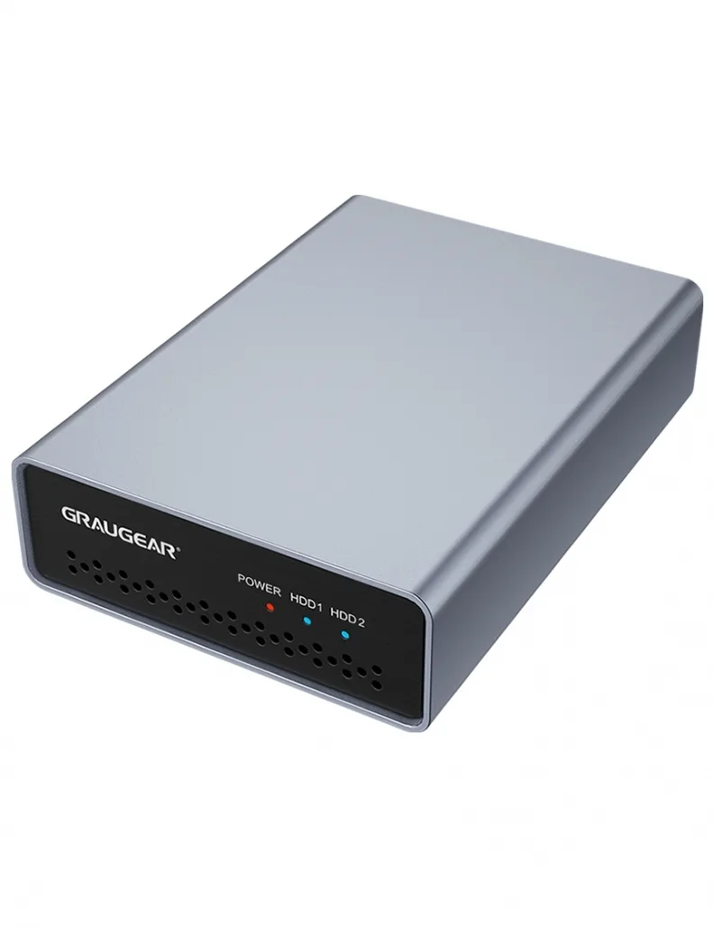 Graugear Θήκη για 2 Σκληρούς Δίσκους 2.5" SATA III με σύνδεση Type-C σε Aluminum Silver χρώμα G-25RD2-AC-10G Graugear Θήκη για 2 Σκληρούς Δίσκους 2.5" SATA III με σύνδεση Type-C σε Aluminum Silver χρώμα G-25RD2-AC-10G - Image 1