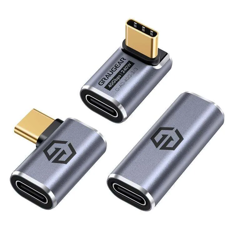Graugear Μετατροπέας USB-C male σε USB-C female 1τμχ G-AD-40G-3 Graugear Μετατροπέας USB-C male σε USB-C female 1τμχ G-AD-40G-3 - Image 1