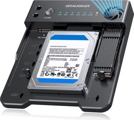 Graugear Docking Station για 2 Σκληρούς Δίσκους SATA 2.5" / 3.5" με σύνδεση USB 3.2 Graugear Docking Station για 2 Σκληρούς Δίσκους SATA 2.5" / 3.5" με σύνδεση USB 3.2 - Image 1