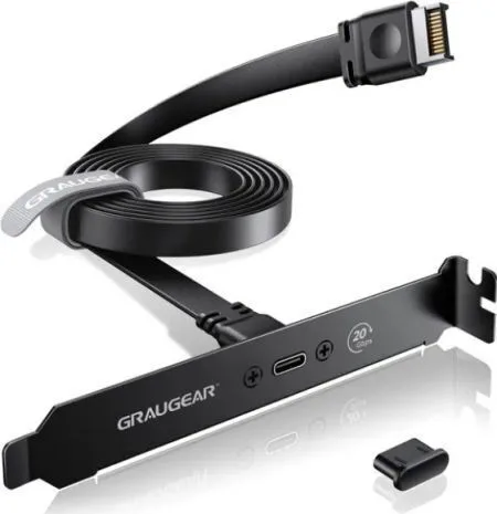 Graugear Expansion Cable Usb-c 3.2 Gen2x2 Pci Bracket G-etc-20g-b Graugear Expansion Cable Usb-c 3.2 Gen2x2 Pci Bracket G-etc-20g-b - Image 1