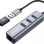 Graugear Hub 3 Θυρών USB 3.0 με σύνδεση USB-A / USB-C / Ethernet Γκρι G-HUB31L-AC