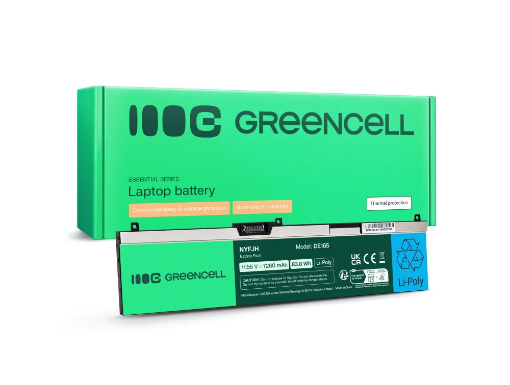Green Cell Συμβατή Μπαταρία για Dell Precision Dell Precision 15 7530, 7540, 7740 με 7260mAh Green Cell Συμβατή Μπαταρία για Dell Precision Dell Precision 15 7530, 7540, 7740 με 7260mAh - Image 1