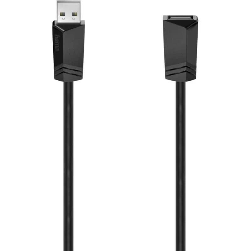 HAMA USB 2.0 Cable USB-A male - USB-A female Μαύρο 1.5m (00200619) HAMA USB 2.0 Cable USB-A male - USB-A female Μαύρο 1.5m (00200619) - Image 1