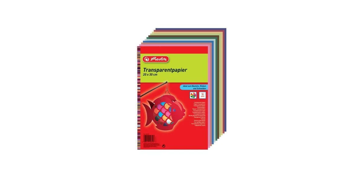 Herlitz Διαφανές Χαρτί 20x30 Cm 10 Φύλλα 10 Χρώματα Herlitz Διαφανές Χαρτί 20x30 Cm 10 Φύλλα 10 Χρώματα - Image 1