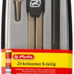 Herlitz Μεταλλικός Διαβήτης με Μύτη σε Κασετίνα Μαύρο 8710303