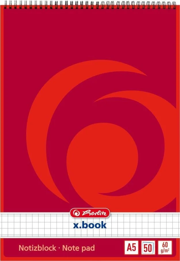 Herlitz Σημειωματάριο Σπιράλ A5 50 Φύλλων Καρέ Herlitz Σημειωματάριο Σπιράλ A5 50 Φύλλων Καρέ - Image 1