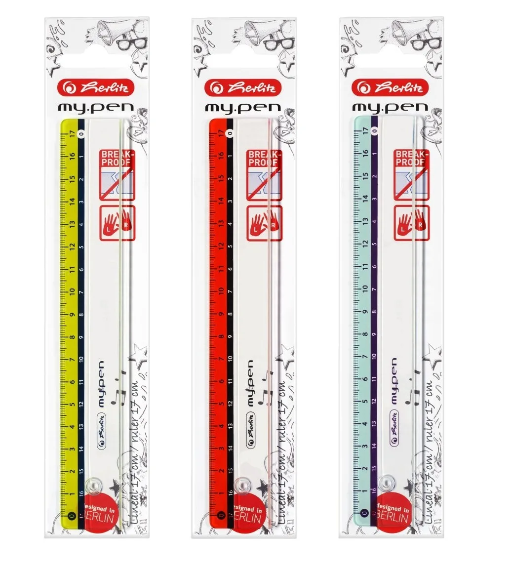 Herlitz Χάρακας Πλαστικός 17cm (Διάφορα Χρώματα) Herlitz Χάρακας Πλαστικός 17cm (Διάφορα Χρώματα) - Image 1
