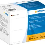 Herma 1000τμχ Αυτοκόλλητες Ετικέτες 4318 Ορθογώνιες σε Λευκό Χρώμα 130x40mm