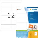 Herma 1200 Αυτοκόλλητες Ετικέτες Α4 Ορθογώνιες 10304 88.9x46.6mm