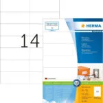 Herma 1400 Αυτοκόλλητες Ετικέτες Α4 Ορθογώνιες 4674 105x42.3mm