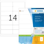 Herma 1400 Αυτοκόλλητες Ετικέτες Α4 Ορθογώνιες 4452 105x42mm