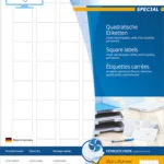 Herma 1650 Αυτοκόλλητες Ετικέτες Α4 Τετράγωνες 8831 25.4x25.4mm
