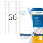 Herma 1650τμχ Αυτοκόλλητες Ετικέτες 1650 σε Λευκό Χρώμα 25.4x25.4mm