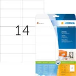 Herma 350 Αυτοκόλλητες Ετικέτες Α4 Ορθογώνιες 5057 105x42.3mm