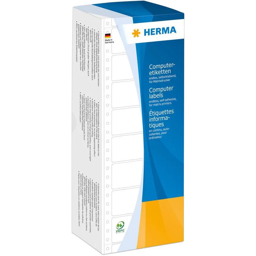 Herma 4000 Αυτοκόλλητες Ετικέτες Α4 Ορθογώνιες 8212 101.6x35.7mm Herma 4000 Αυτοκόλλητες Ετικέτες Α4 Ορθογώνιες 8212 101.6x35.7mm - Image 1