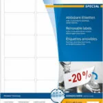 Herma 450 Αυτοκόλλητες Ετικέτες Α4 Ορθογώνιες 4203 63.5x46.6mm