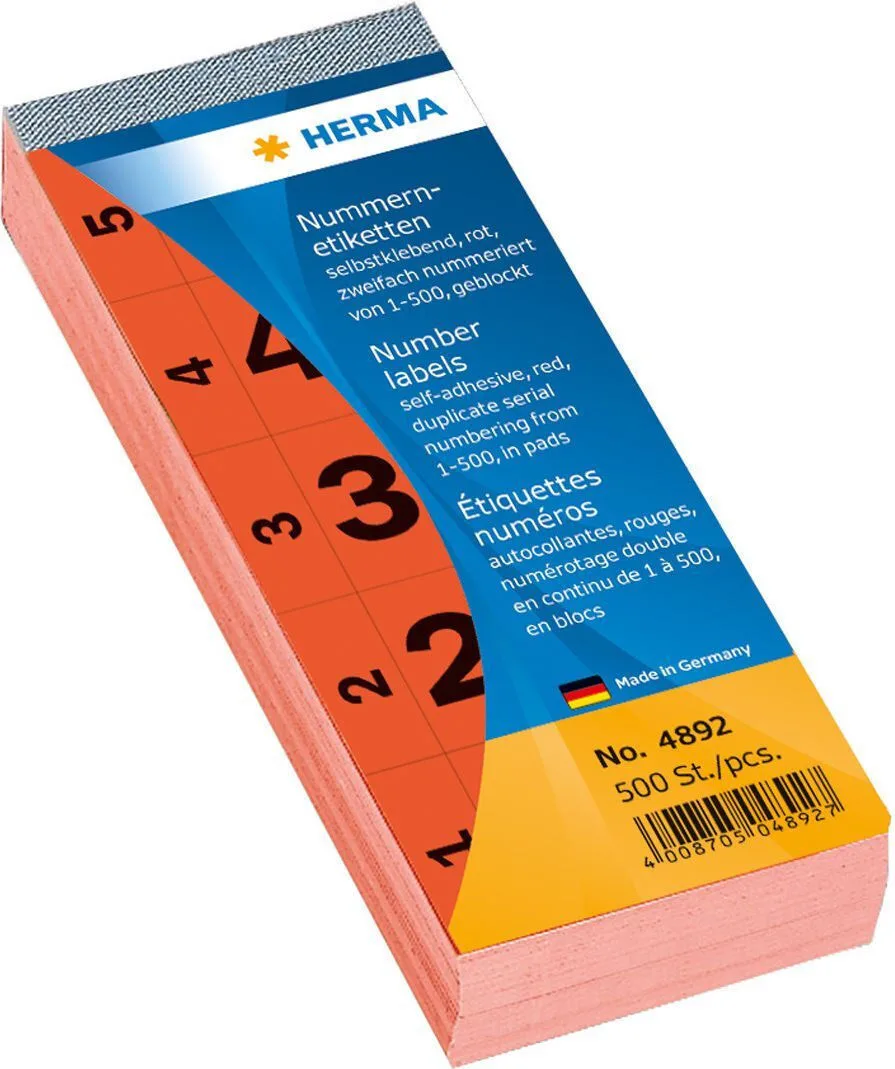 Herma 500 Αυτοκόλλητες Ετικέτες Α4 Ορθογώνιες 4892 28x56mm Herma 500 Αυτοκόλλητες Ετικέτες Α4 Ορθογώνιες 4892 28x56mm - Image 1