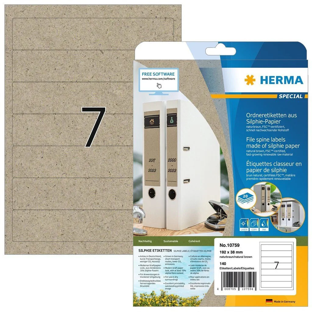Herma Αυτοκόλλητες Ετικέτες Α4 Ορθογώνιες 10725 38.1x21.2mm Herma Αυτοκόλλητες Ετικέτες Α4 Ορθογώνιες 10725 38.1x21.2mm - Image 1