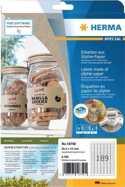 Herma Αυτοκόλλητες Ετικέτες Α4 Ορθογώνιες 25.4x10mm Herma Αυτοκόλλητες Ετικέτες Α4 Ορθογώνιες 25.4x10mm - Image 1