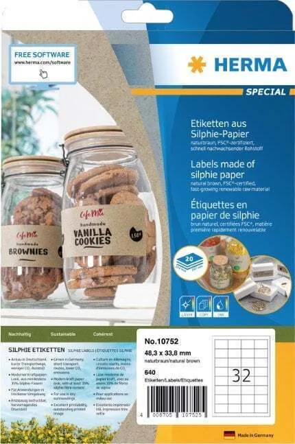 Herma Αυτοκόλλητες Ετικέτες Α4 Ορθογώνιες 48.3x33.8mm Herma Αυτοκόλλητες Ετικέτες Α4 Ορθογώνιες 48.3x33.8mm - Image 1