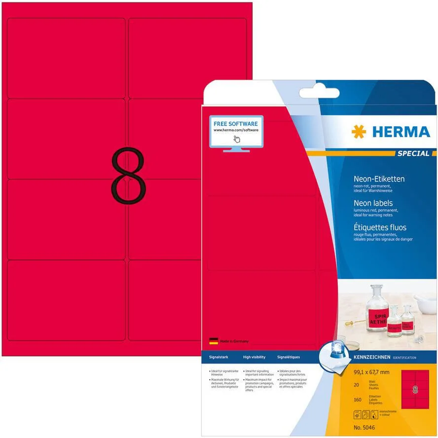 Herma Αυτοκόλλητες Ετικέτες Α4 Ορθογώνιες 5045 63.5x29.6mm Herma Αυτοκόλλητες Ετικέτες Α4 Ορθογώνιες 5045 63.5x29.6mm - Image 1