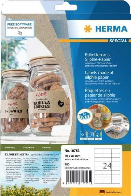 Herma Αυτοκόλλητες Ετικέτες Α4 Ορθογώνιες 70x36mm Herma Αυτοκόλλητες Ετικέτες Α4 Ορθογώνιες 70x36mm - Image 1