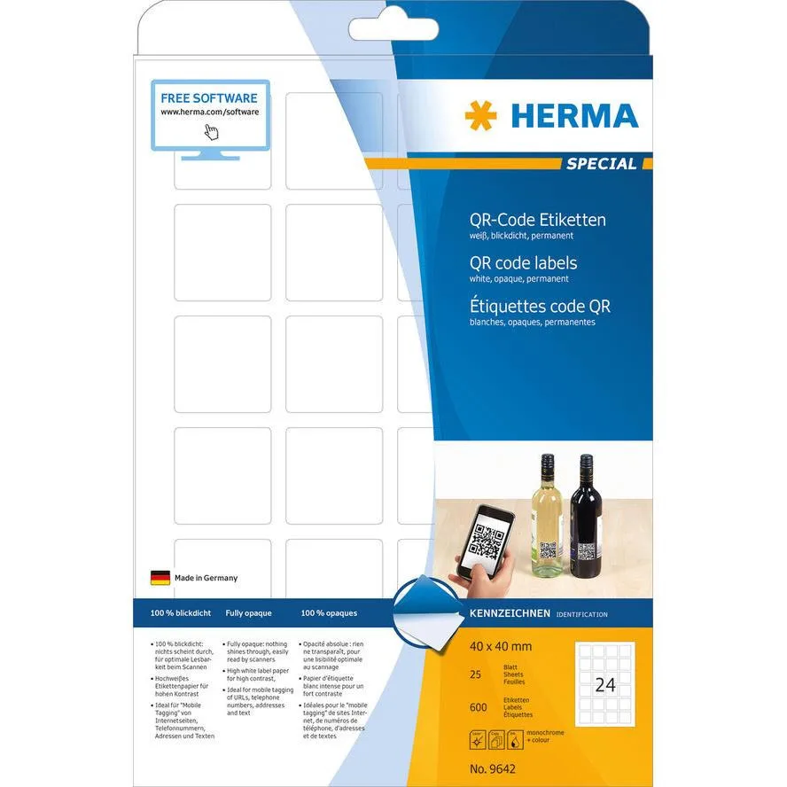 Herma Αυτοκόλλητες Ετικέτες Α4 Ορθογώνιες 9642 40x40mm Herma Αυτοκόλλητες Ετικέτες Α4 Ορθογώνιες 9642 40x40mm - Image 1