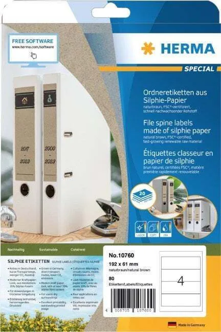Herma Αυτοκόλλητες Ετικέτες Α4 Ορθογώνιες 97x42.3mm Herma Αυτοκόλλητες Ετικέτες Α4 Ορθογώνιες 97x42.3mm - Image 1
