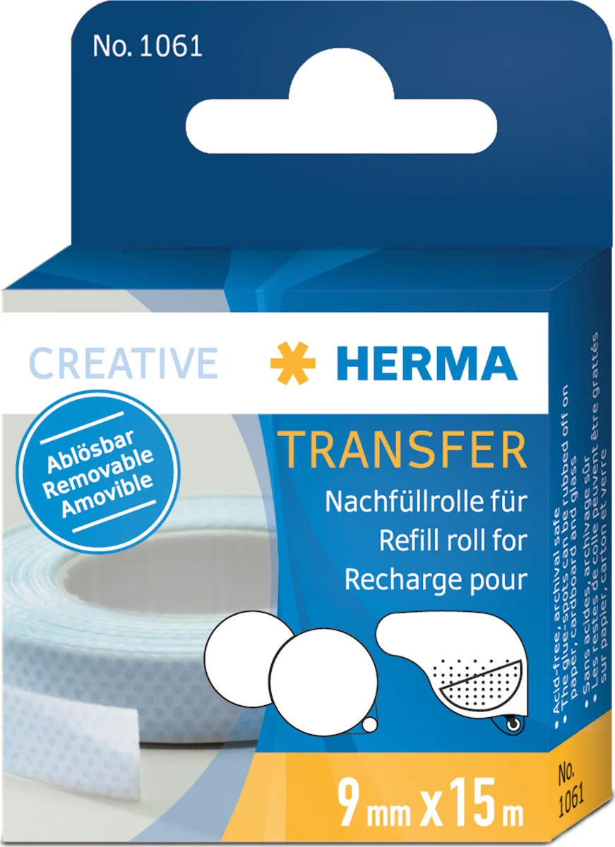 Herma Κόλλα Roller Transfer Refill Pack Removable 15m για Χαρτί 1061 Herma Κόλλα Roller Transfer Refill Pack Removable 15m για Χαρτί 1061 - Image 1
