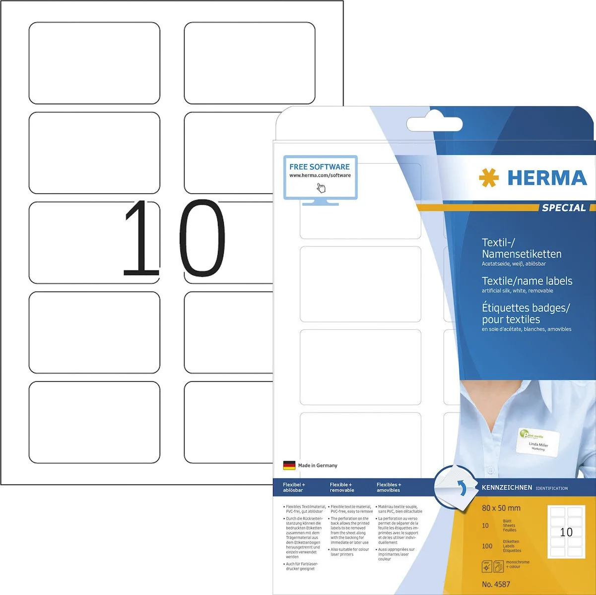 Herma Herma Ετικέτες Τετραδίων 8x5cm 100τμχ 4587 Herma Herma Ετικέτες Τετραδίων 8x5cm 100τμχ 4587 - Image 1