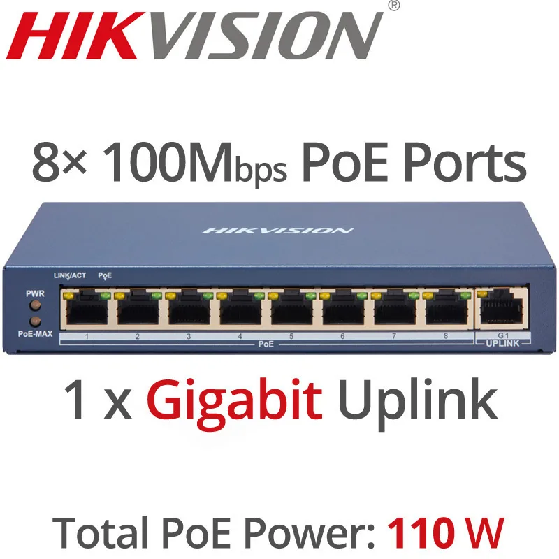 Hikvision DS-3E1309P-EI(B) Managed L2 PoE+ Switch με 8 Θύρες Ethernet Hikvision DS-3E1309P-EI(B) Managed L2 PoE+ Switch με 8 Θύρες Ethernet - Image 1