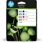 HP 924 Γνήσιο Πακέτο 4 Μελανιών Εκτυπωτή InkJet Κίτρινο / Κυανό / Ματζέντα / Μαύρο (6C3Z1NE)
