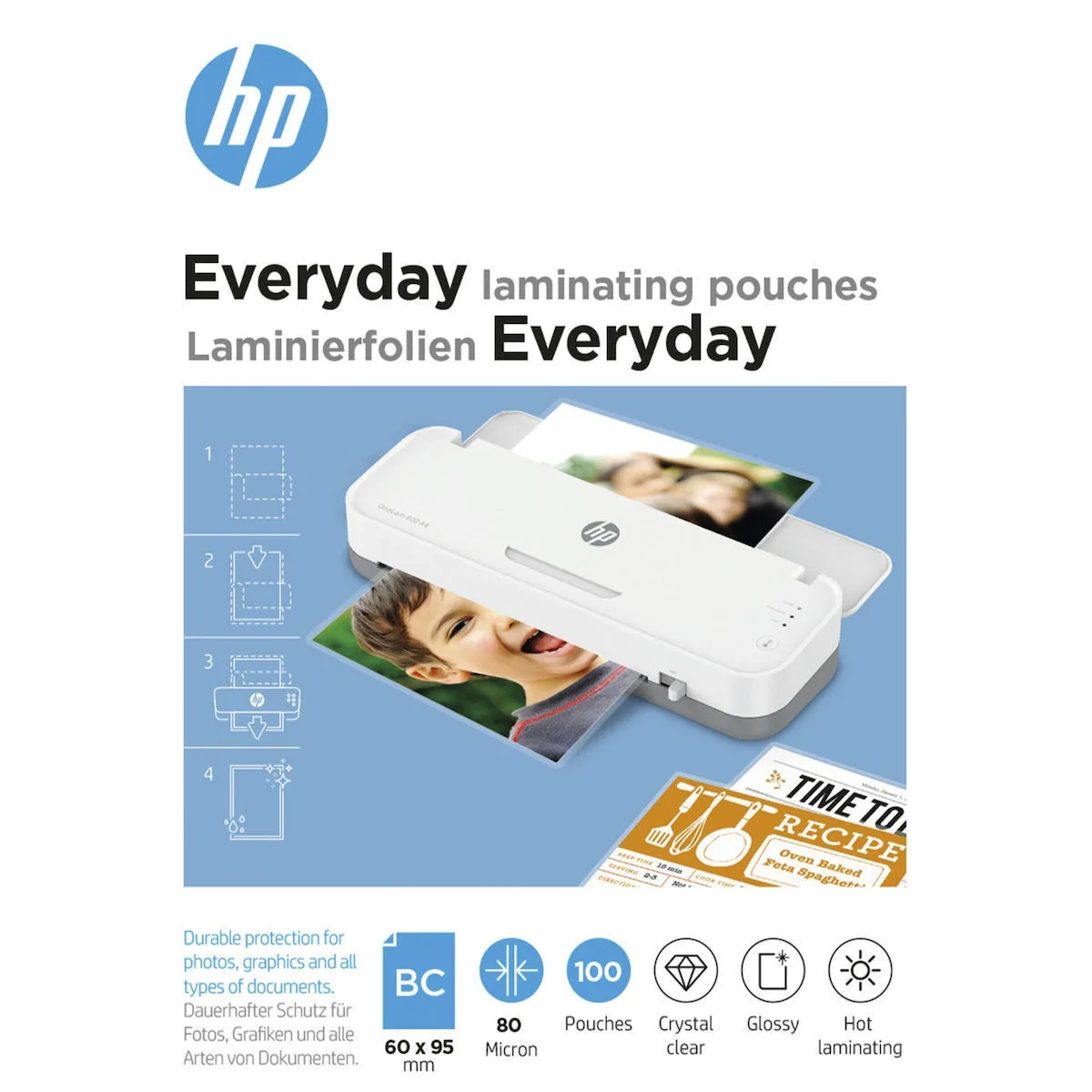 HP Everyday 9157 Ζελατίνες Πλαστικοποίησης Γυαλιστερές 80 microns 100τμχ HP Everyday 9157 Ζελατίνες Πλαστικοποίησης Γυαλιστερές 80 microns 100τμχ - Image 1