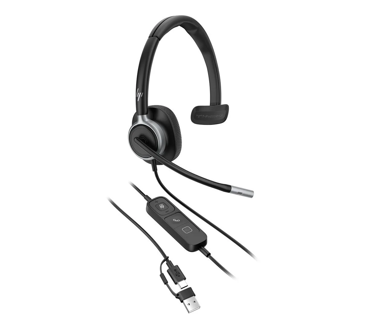 HP Poly Mission 615 On Ear Multimedia Ακουστικά με μικρόφωνο και σύνδεση USB-A / USB-C HP Poly Mission 615 On Ear Multimedia Ακουστικά με μικρόφωνο και σύνδεση USB-A / USB-C - Image 1