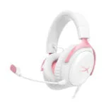 HyperX Cloud III Over Ear Gaming Headset με σύνδεση USB / 3.5mm Λευκό/Ροζ