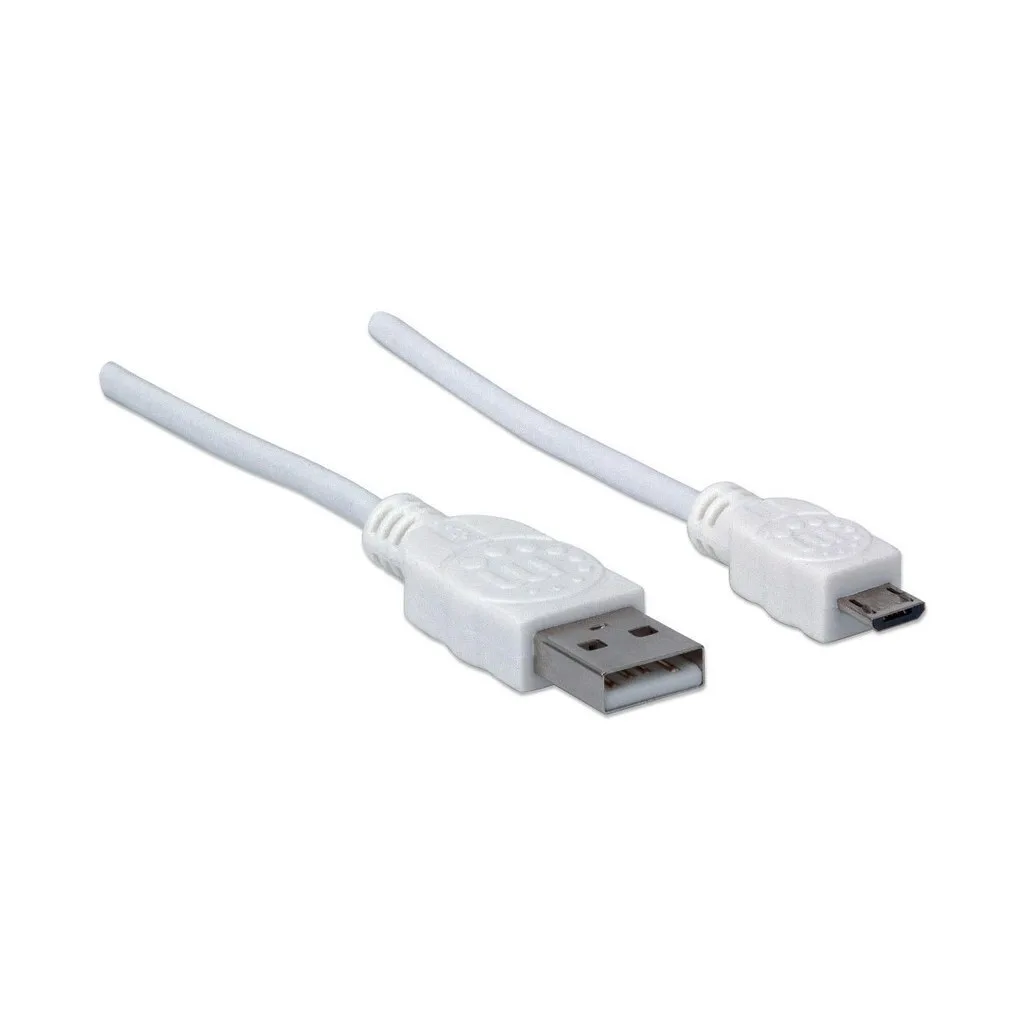 IC Intracom Regular USB 2.0 to micro USB Cable Λευκό 1.8m (324069) IC Intracom Regular USB 2.0 to micro USB Cable Λευκό 1.8m (324069) - Image 1