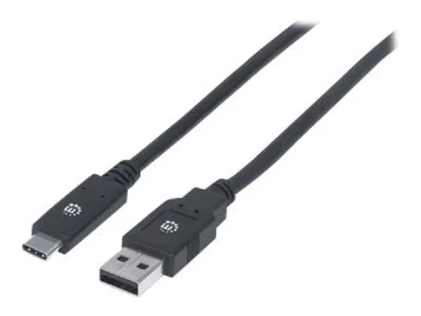 IC Intracom USB 3.1 Cable USB-C male - USB-A Μαύρο 2m 354974 IC Intracom USB 3.1 Cable USB-C male - USB-A Μαύρο 2m 354974 - Image 1
