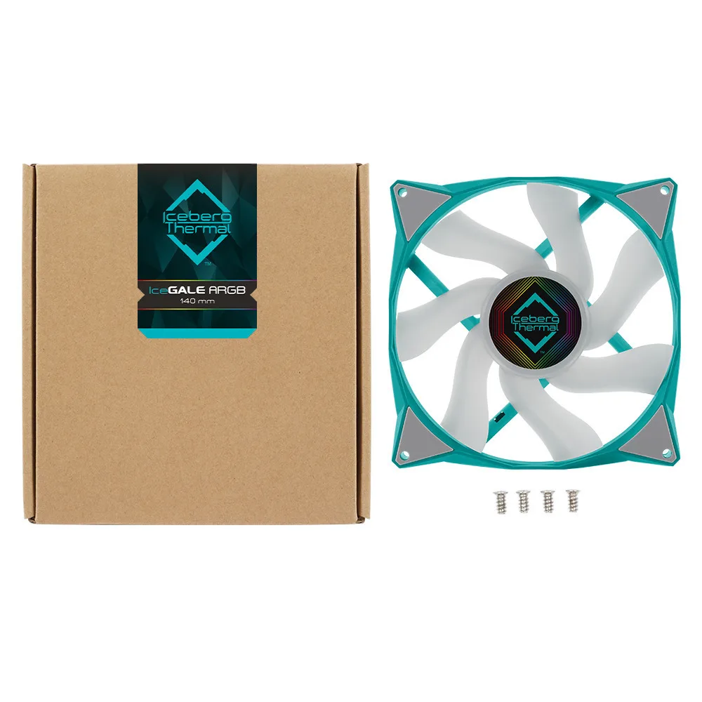 Iceberg Thermal IceGALE Case Fan 140mm (1600rpm / 96cfm) με ARGB Φωτισμό και Σύνδεση 3-Pin / 4-Pin PWM Teal Iceberg Thermal IceGALE Case Fan 140mm (1600rpm / 96cfm) με ARGB Φωτισμό και Σύνδεση 3-Pin / 4-Pin PWM Teal - Image 1