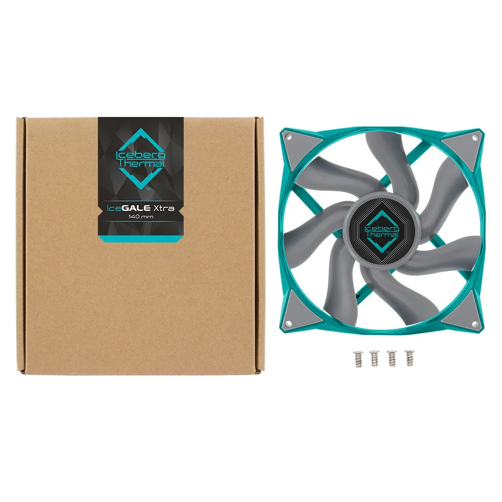 Iceberg Thermal IceGALE Xtra Case Fan 140mm (2500rpm / 169cfm) Χωρίς Led Φωτισμό και Σύνδεση 4-Pin PWM Teal Iceberg Thermal IceGALE Xtra Case Fan 140mm (2500rpm / 169cfm) Χωρίς Led Φωτισμό και Σύνδεση 4-Pin PWM Teal - Image 1