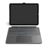 Inateck KB04122-13A Flip Cover με Πληκτρολόγιο στα Γερμανικά Γκρι (iPad Air 13" 2024/2025/2026)