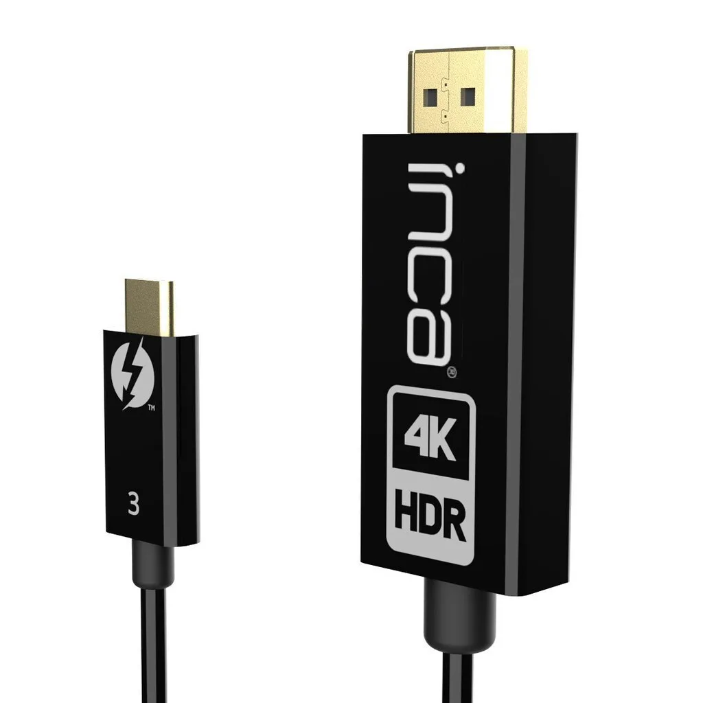 Inca Cable HDMI male - USB-C male 1m Μαύρο ITCH-30 Inca Cable HDMI male - USB-C male 1m Μαύρο ITCH-30 - Image 1