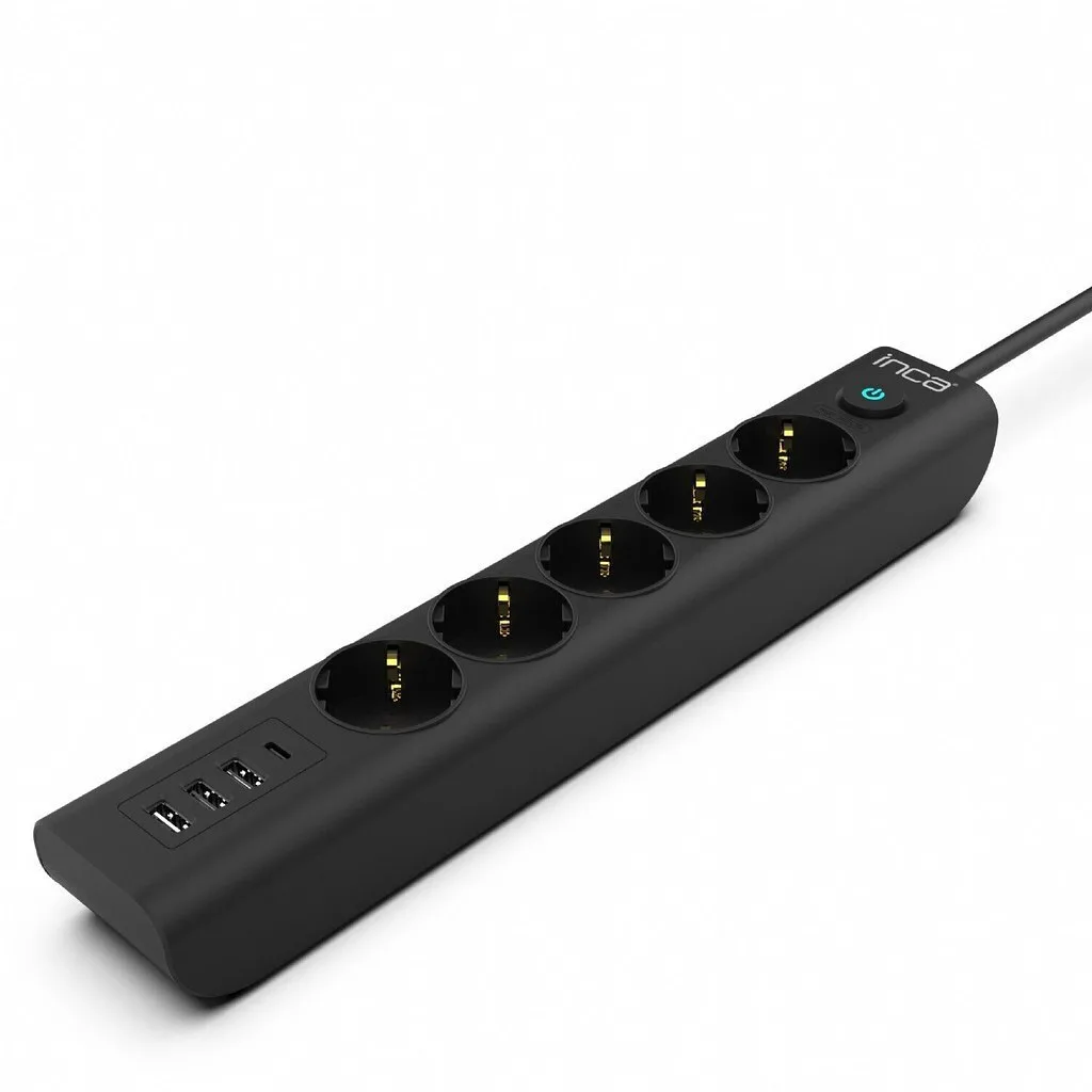 Inca Πολύπριζο 5 Θέσεων με 3 USB-A και Καλώδιο 1.5m IPW-44TU Inca Πολύπριζο 5 Θέσεων με 3 USB-A και Καλώδιο 1.5m IPW-44TU - Image 1