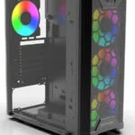 Inca EMG-15XB Gaming Midi Tower Κουτί Υπολογιστή με Πλαϊνό Παράθυρο και RGB Φωτισμό Μαύρο