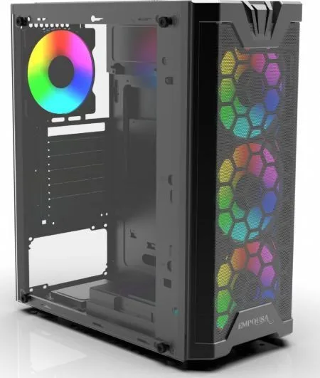 Inca EMG-15XB Gaming Midi Tower Κουτί Υπολογιστή με Πλαϊνό Παράθυρο και RGB Φωτισμό Μαύρο Inca EMG-15XB Gaming Midi Tower Κουτί Υπολογιστή με Πλαϊνό Παράθυρο και RGB Φωτισμό Μαύρο - Image 1