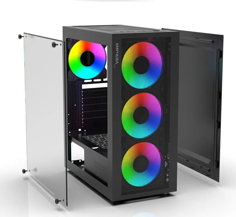 Inca EMG-15XN Gaming Midi Tower Κουτί Υπολογιστή με Πλαϊνό Παράθυρο και RGB Φωτισμό Μαύρο Inca EMG-15XN Gaming Midi Tower Κουτί Υπολογιστή με Πλαϊνό Παράθυρο και RGB Φωτισμό Μαύρο - Image 1