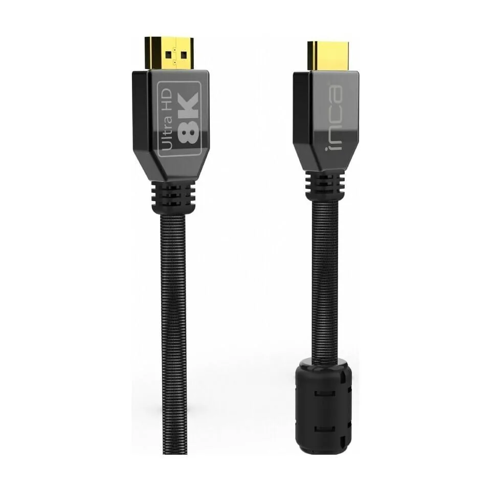 Inca HDMI 2.1 Ultra High Speed 48Gbps 4K 120Hz HDR VRR Cable HDMI male - HDMI male 2m Μαύρο IHD-21 Inca HDMI 2.1 Ultra High Speed 48Gbps 4K 120Hz HDR VRR Cable HDMI male - HDMI male 2m Μαύρο IHD-21 - Image 1