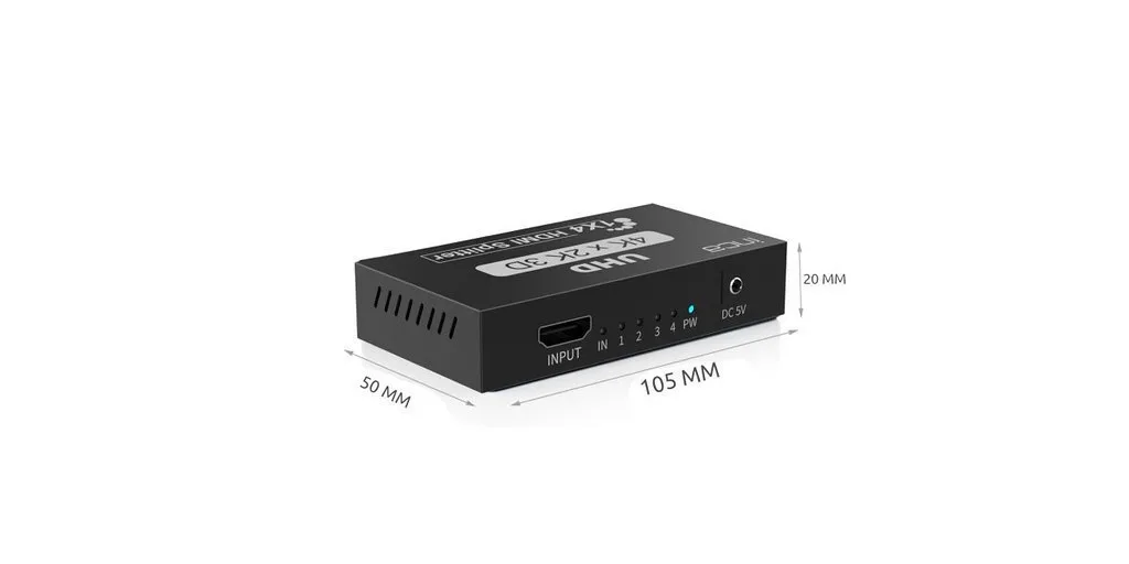 Inca Hdmi Splitter Ihsk-430 1:4 4k X 2k 3d Black Inca Hdmi Splitter Ihsk-430 1:4 4k X 2k 3d Black - Image 1