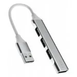 Inca Hub 4 Θυρών με σύνδεση USB-A Γκρι IUSB-4TUX