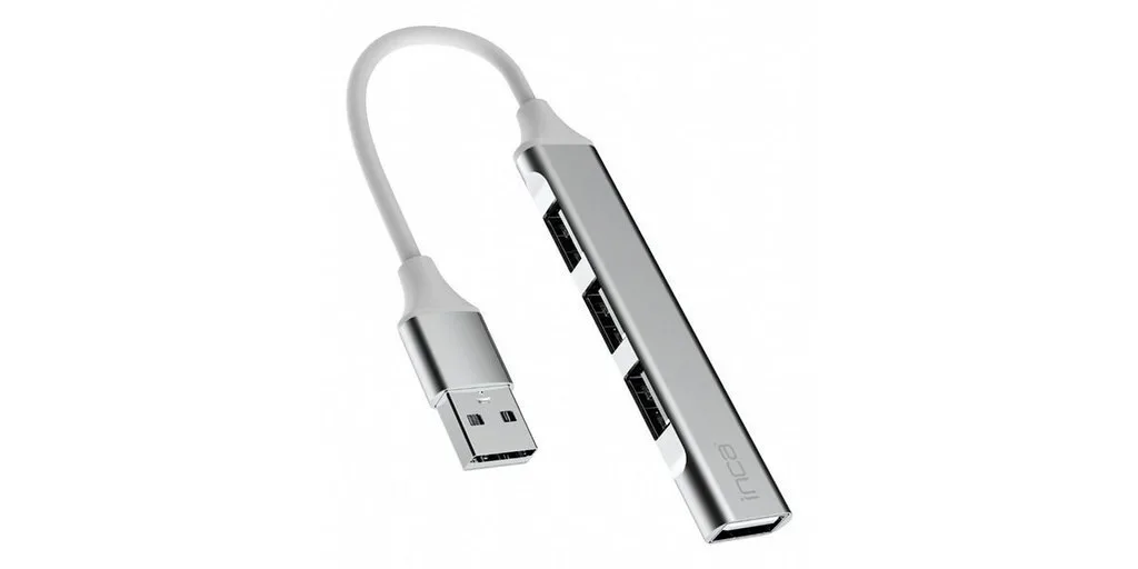 Inca Hub 4 Θυρών με σύνδεση USB-A Γκρι IUSB-4TUX Inca Hub 4 Θυρών με σύνδεση USB-A Γκρι IUSB-4TUX - Image 1